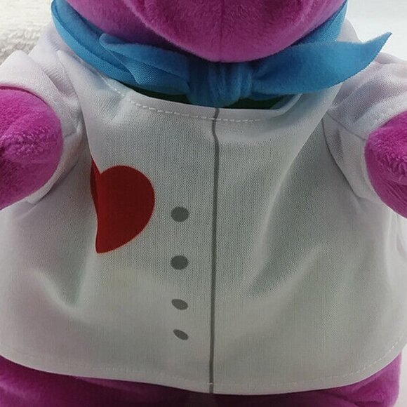 Chef Barney 12 in. Plush Toy Fisher Price Mattel 2017 - Child Hat Not Included - Picture 10 of 11